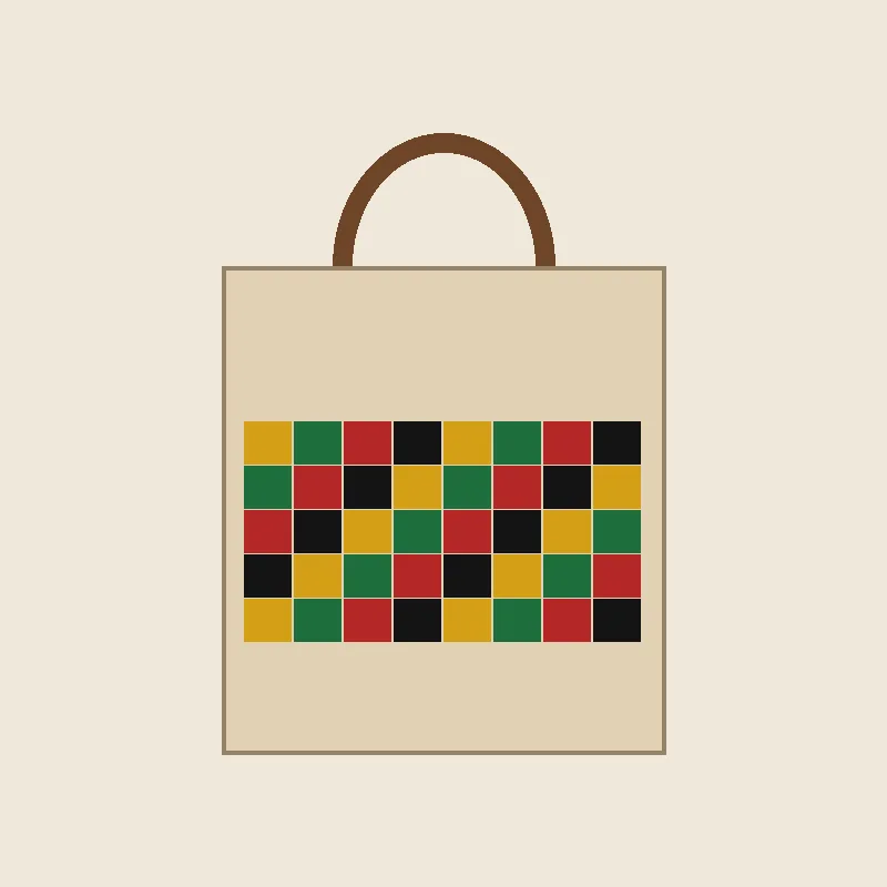 Kente Weave Canvas Tote